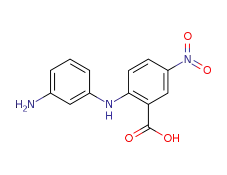 Molecular Structure of 393570-60-0 (Benzoic acid, 2-[(3-aminophenyl)amino]-5-nitro-)