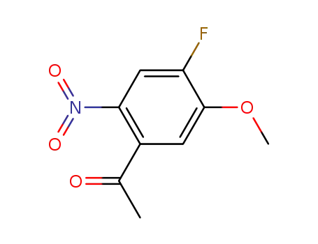 Molecular Structure of 949159-96-0 (Ethanone,1-(4-fluoro-5-methoxy-2-nitrophenyl)-)