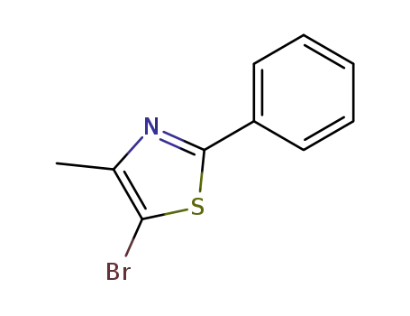 Molecular Structure of 28771-82-6 (5-BROMO-4-METHYL-2-PHENYL-1,3-THIAZOLE)