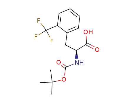 Molecular Structure of 167993-21-7 (BOC-L-2-Trifluoromethylphe)