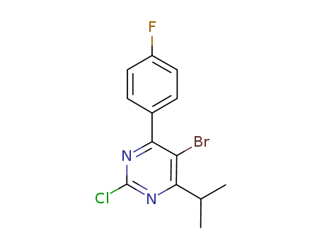 Pyrimidine, 5-bromo-2-chloro-4-(4-fluorophenyl)-6-(1-methylethyl)-