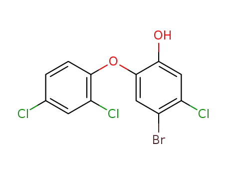 Molecular Structure of 50903-32-7 (Phenol, 4-bromo-5-chloro-2-(2,4-dichlorophenoxy)-)