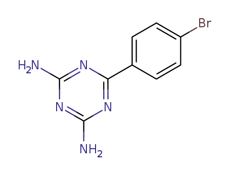 Molecular Structure of 30508-74-8 (6-(4-BROMOPHENYL)-1,3,5-TRIAZINE-2,4-DIAMINE)