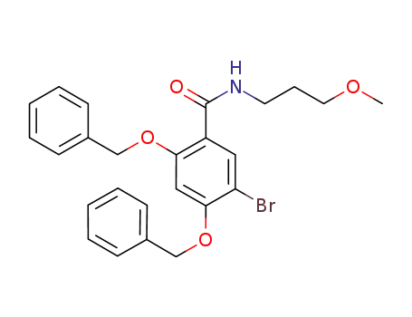 Molecular Structure of 1143623-80-6 (2,4-bis-benzyloxy-5-bromo-N-(3-methoxypropyl)benzamide)