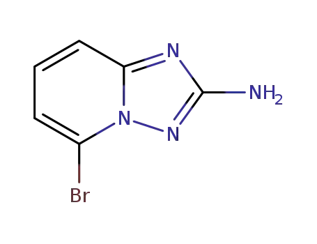 Molecular Structure of 1010120-55-4 (5-Bromo-[1,2,4]triazolo[1,5-a]pyridin-2-ylamine)