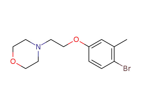 Molecular Structure of 947410-54-0 (4-[2-(4-bromo-3-methylphenoxy)ethyl]-morpholine)