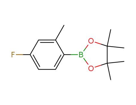 Molecular Structure of 815631-56-2 (4-FLUORO-2-METHYLPHENYLBORONIC ACID, PINACOL ESTER)