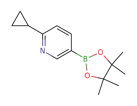 Molecular Structure of 893567-09-4 (6-CYCLOPROPYL-3-PYRIDINYL BORONIC ACID PINACOL ESTER)
