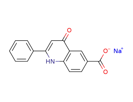 Molecular Structure of 90033-89-9 (6-Quinolinecarboxylic acid, 1,4-dihydro-4-oxo-2-phenyl-, monosodium
salt)