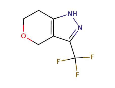 Molecular Structure of 1022931-45-8 (1,4,6,7-TETRAHYDRO-3-(TRIFLUOROMETHYL)PYRANO-[4,3-C]-PYRAZOLE)