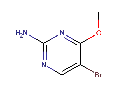 Molecular Structure of 36082-45-8 (2-Amino-5-bromo-4-methoxypyrimidine)