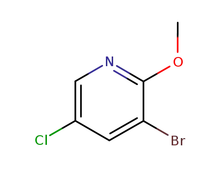 Molecular Structure of 102830-75-1 (3-BROMO-5-CHLORO-2-METHOXY-PYRIDINE)