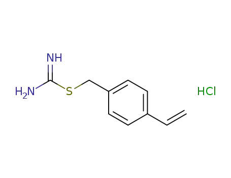 Molecular Structure of 6987-22-0 (Carbamimidothioic acid,(4-ethenylphenyl)methyl ester, hydrochloride (1:1))
