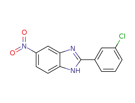 Molecular Structure of 1571-88-6 (1H-Benzimidazole, 2-(3-chlorophenyl)-5-nitro-)