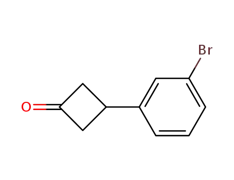 Molecular Structure of 885267-15-2 (3-(3-Bromophenyl)cyclobutanone)
