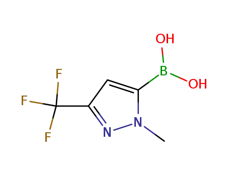 Molecular Structure of 344591-91-9 (1-METHYL-3-TRIFLUOROMETHYLPYRAZOLE-5-BORONIC ACID)