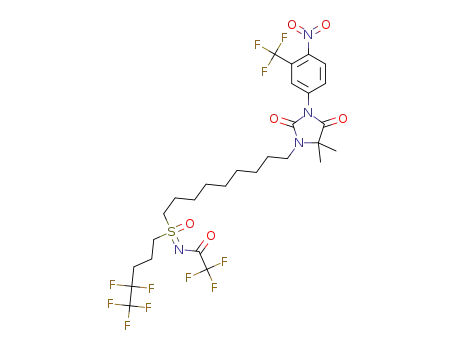 N-[(9-{5,5-dimethyl-3-[4-nitro-3-(trifluoromethyl)phenyl]-2,4-dioxoimidazolidin-1-yl}nonyl)(oxido)(4,4,5,5,5-pentafluoropentyl)-λ4-sulphanylidene]-2,2,2-trifluoroacetamide