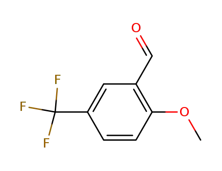 Molecular Structure of 146539-83-5 (2-METHOXY-5-(TRIFLUOROMETHYL)BENZALDEHYDE)