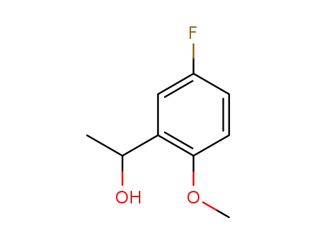 Molecular Structure of 878572-08-8 (1-(5-FLUORO-2-METHOXYPHENYL)ETHAN-1-OL)