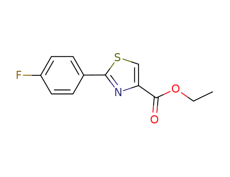 Molecular Structure of 132089-35-1 (2-(4-FLUORO-PHENYL)-THIAZOLE-4-CARBOXYLIC ACID ETHYL ESTER)