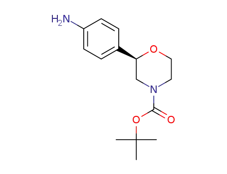 Molecular Structure of 1260220-42-5 ((R)-tert-butyl 2-(4-aminophenyl)morpholine-4-carboxylate)