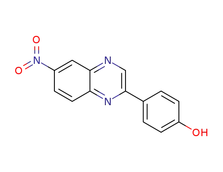 Molecular Structure of 1415328-10-7 (4-(6-nitroquinoxalin-2-yl)phenol)