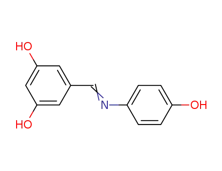 Molecular Structure of 1365617-17-9 (5-[(4-hydroxy-phenylimino)-methyl]-benzene-1,3-diol)