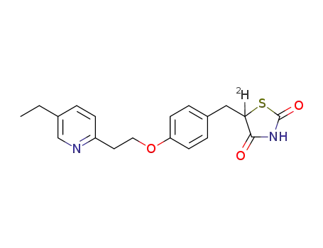 rac-5-({p-[2-(5-ethyl-2-pyridyl)ethoxy]phenyl}methyl)-(5-<sup>2</sup>H)-1,3-thiazolidine-2,4-dione