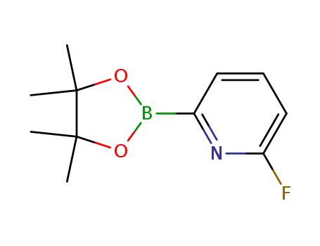 Molecular Structure of 842136-58-7 (6-FLUOROPYRIDINE-2-BORONIC ACID PINACOL ESTER)