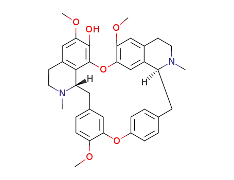 Molecular Structure of 38769-07-2 ((1ξ,1'ξ)-6,6',12-Trimethoxy-2,2'-dimethylberbaman-7-ol)