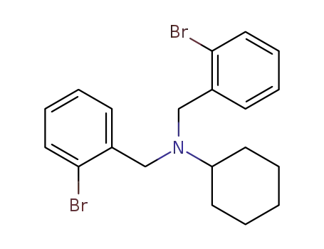 Molecular Structure of 904689-16-3 (N,N-bis(2-bromobenzyl)-N-cyclohexylamine)
