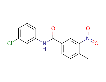 Molecular Structure of 13257-78-8 (N-(3-chlorophenyl)-4-methyl-3-nitrobenzamide)