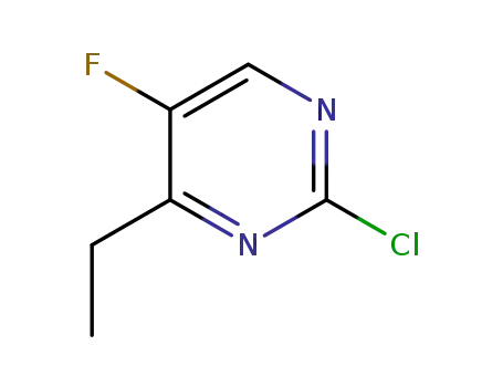 Molecular Structure of 137234-90-3 (2-Chloro-5-fluoro-6-ethylpyriMidine)
