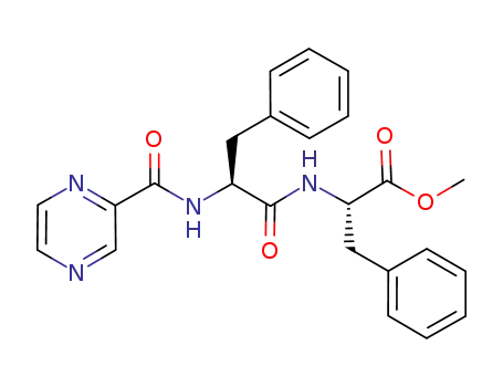 Molecular Structure of 1194235-01-2 ((S)-methyl 3-phenyl-2-((S)-3-phenyl-2-(pyrazine-2-carboxamido)propanamido)-propanoate)