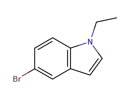 Molecular Structure of 195253-49-7 (5-BROMO-1-ETHYL-1H-INDOLE)