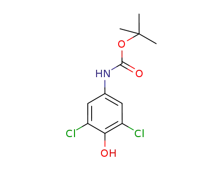 Molecular Structure of 155891-93-3 ((3,5-Dichloro-4-hydroxy-phenyl)-carbamic acid tert-butyl ester)