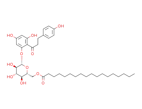 ((2R,3S,4S,5R,6S)-6-{3,5-dihydroxy-2-(3-(4-hydroxyphenyl)propanoyl)phenoxy}-3,4,5-trihydroxytetrahydro-2H-pyran-2-yl)methyl stearate