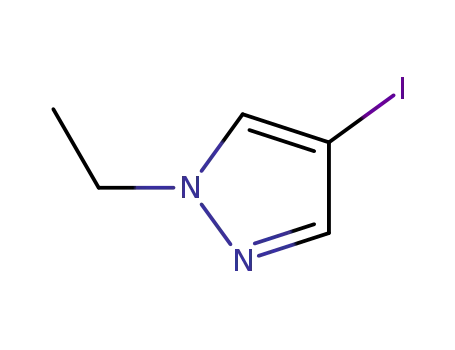 Molecular Structure of 172282-34-7 (1H-pyrazole, 1-ethyl-4-iodo-)