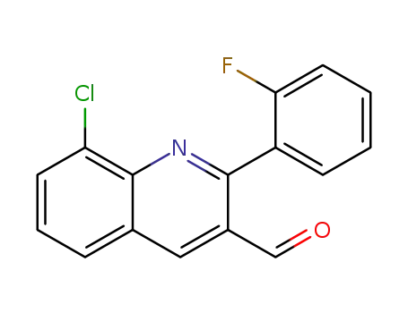Molecular Structure of 1065481-78-8 (8-chloro-2-(2-fluorophenyl)quinoline-3-carbaldehyde)