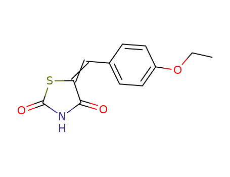 Molecular Structure of 158605-69-7 (2,4-Thiazolidinedione, 5-[(4-ethoxyphenyl)methylene]-)