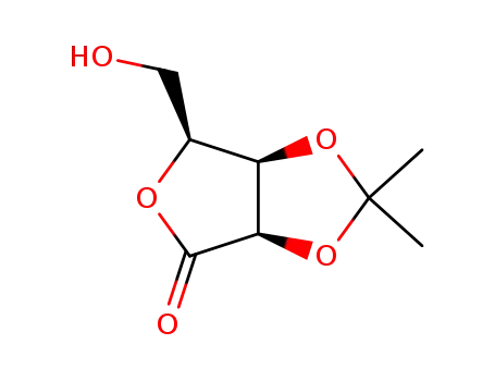 Molecular Structure of 152006-17-2 (2,3-O-ISOPROPYLIDENE-L-LYXONO-1,4-LACTONE)