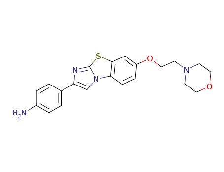 Molecular Structure of 950769-61-6 (7-[2-(Morpholin-4-yl)ethoxy]-2-(4-aminophenyl)imidazo[2,1-b][1,3]benzothiazole)
