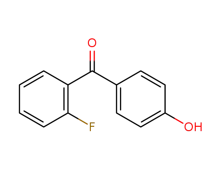 Molecular Structure of 101969-75-9 (2-FLUORO-4'-HYDROXYBENZOPHENONE)