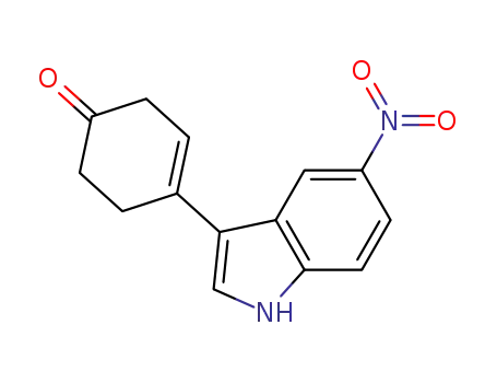 Molecular Structure of 915037-54-6 (4-(5-nitro-1H-indol-3-yl)cyclohex-3-enone)