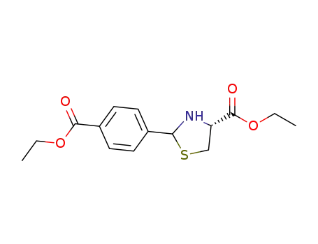 Molecular Structure of 1263098-07-2 ((R,S)-ethyl-2-[4-(methoxycarbonyl)phenyl]-thiazolidine-4-(R)-carboxylate)