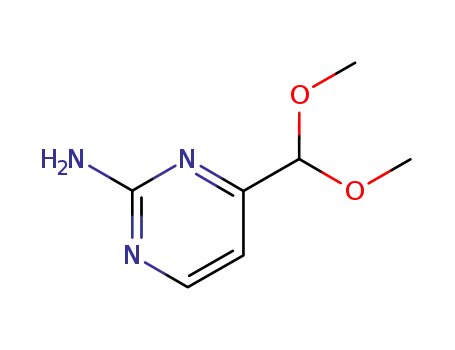 Molecular Structure of 165807-05-6 (4-DIMETHOXYMETHYLPYRIMIDIN-2-YLAMINE)