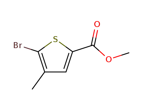 Molecular Structure of 54796-47-3 (METHYL 5-BROMO-4-METHYL-2-THIOPHENECARBOXYLATE)