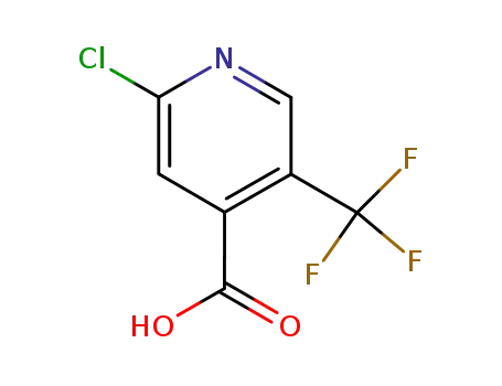 Molecular Structure of 505084-58-2 (2-Chloro-5-(trifluoromethyl)isonicotinic acid 97%)