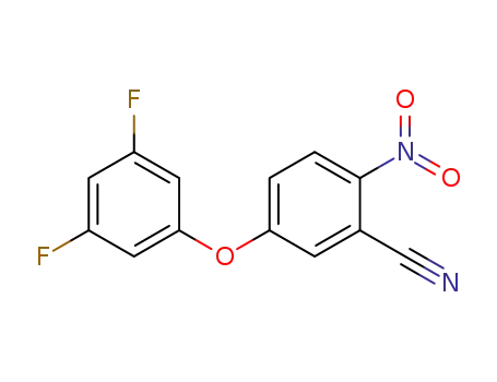 Molecular Structure of 1231250-71-7 (5-(3,5-difluoro-phenoxy)-2-nitro-benzonitrile)