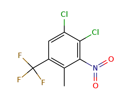 Molecular Structure of 115571-66-9 (3,4-Dichloro-2-nitro-6-(trifluoromethyl)toluene)